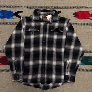 Vintage Heavyweight Orvis Brown Plaid Flannel